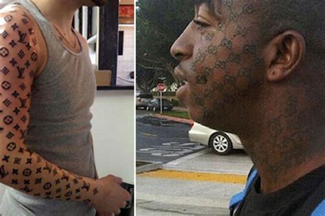 guy with tattoo face in louis vuitton advertisement|Man’s Louis Vuitton Face Tattoos Go Viral .